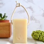 cedarwood grapefruit handmade vegan natural soap on a rope